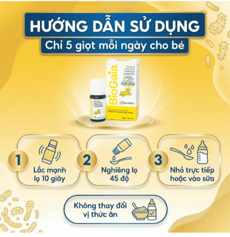 BioGaia Protectis Baby Drops 5ml - Men Vi Sinh Hỗ Trợ Cân Bằng Hệ Vi Sinh Đường Ruột Cho Trẻ