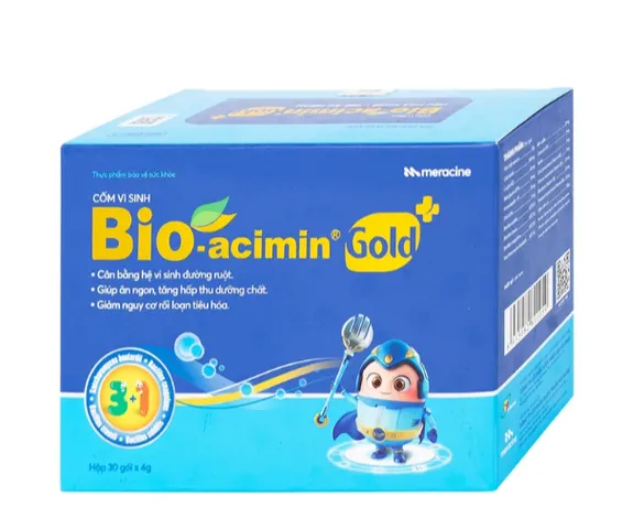 Cốm vi sinh hỗ trợ tiêu hóa Bioacimin Gold Meracine (30 gói)
