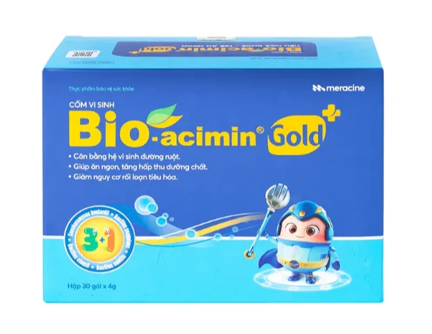 Cốm vi sinh hỗ trợ tiêu hóa Bioacimin Gold Meracine (30 gói)