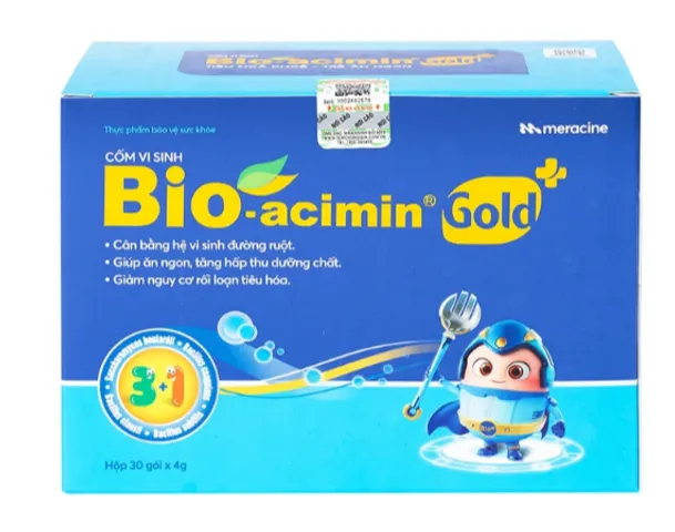 Cốm vi sinh hỗ trợ tiêu hóa Bioacimin Gold Meracine (30 gói)