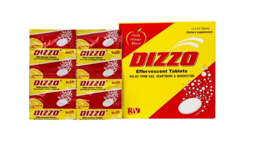 Viên sủi hỗ trợ tiêu hóa Dizzo Rv (12 vỉ x 4 viên)