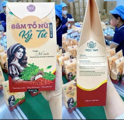 ( MUA 2 TẶNG 1) Trà Sâm Tố Nữ kỷ Tử Giúp Giảm Nám, Tàn Nhang, Đẹp Da, Cân bằng nội tiết tố