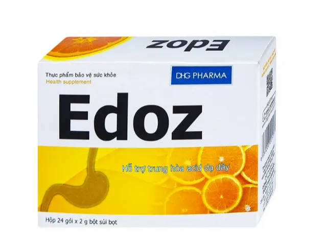 Bột sủi bọt hỗ trợ trung hòa acid dạ dày Edoz DHG (24 gói x 2g)