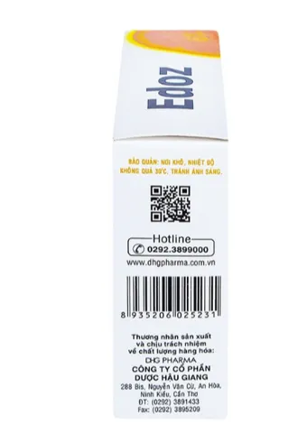 Bột sủi bọt hỗ trợ trung hòa acid dạ dày Edoz DHG (24 gói x 2g)