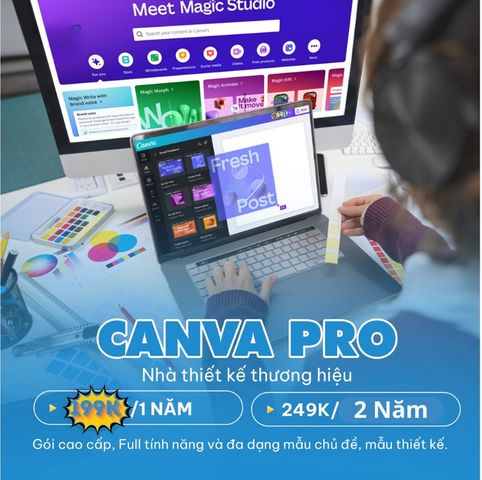 Tài khoản Canva Pro - Xóa Nền Nhanh, Hơn 100 Triệu Tài Nguyên Độc Quyền, Hỗ Trợ Thiết Kế Chuyên Nghiệp + Tặng Kèm Khóa Học Canva Pro Và Capcut Chỉnh Sửa Video