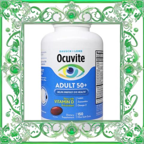 (Đẳng Cấp) Viên uống bổ mắt Ocuvite Adult 50+ của Mỹ 150 viên Giúp tăng cường thị lực và bảo vệ mắt cho người trên 50 tuổi Chính Hãng