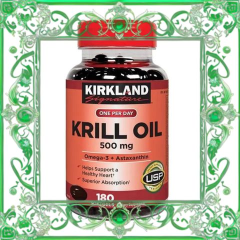(Đẳng Cấp) Viên uống dầu tôm Kirkland Signature Krill Oil 500mg Hỗ trợ sức khỏe tim mạch từ tinh dầu nhuyễn thể Nam Cực, 160 viên Chính Hãng