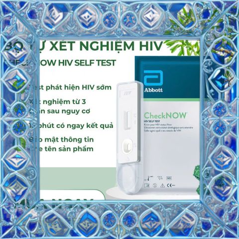 (Bản Mới) Que Tự Xét Nghiệm H.I.V Tại Nhà CheckNow Kết Quả Nhanh, Chính Xác, Dễ Dàng Sử Dụng Phát Hiện Sớm Nguy Cơ Chỉ Sau 21 Ngày Nhập Khẩu