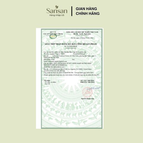 Kẹo Dẻo Vitamin Hữu Cơ Mary Ruth's Toddler/Kids Multivitamin + Postbiotics - Bổ Sung Vitamin & Khoáng Chất Cho Trẻ 2+/4+