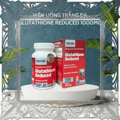 (Cao Cấp) Viên Uống Hỗ Trợ Trắng Da Jarrow Glutathione 1000Mg Thực Phẩm Chức Năng Làm Sáng Da Tự Nhiên, làm dịu da Hiệu Quả (60 Viên) chính hãng Nội Địa