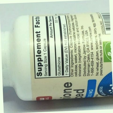 (Loại Tốt) Viên uống trắng da Jarrow Glutathione 500 mg Hỗ trợ làm sáng da tự nhiên, 60 viên Thực phẩm chức năng Hàng Chuẩn Chính Hãng