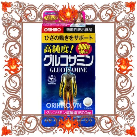 (Hàng Chuẩn) Viên uống Glucosamine High Purity Orihiro (900 viên) Hỗ trợ sức khỏe khớp, giảm đau và tăng cường linh hoạt cho người Hàng Chuẩn