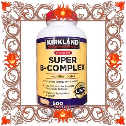 (Hàng Chất) Vitamin B Tổng Hợp Super B-Complex Kirkland 500 Viên Hỗ Trợ Năng Lượng & Cải Thiện Tâm Trạng, Vitamin Cần Thiết Cho Sức Khỏe chính hãng Nhập Khẩu