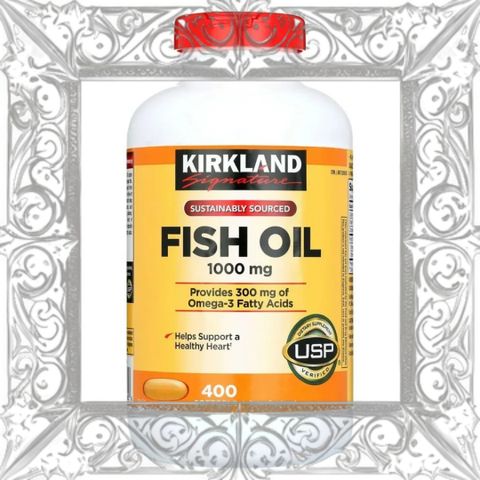 (Hàng Chuẩn) Dầu Cá Kirkland Signature 1000 mg (400 viên Nắp Đỏ) Bổ Sung Omega-3 Tốt cho Tim Mạch và Não Bộ, Hỗ Trợ Sức Khỏe Toàn Diện chính hãng Nhập Khẩu