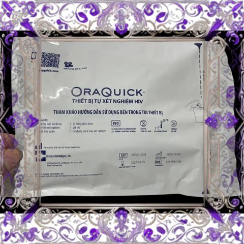 (Hàng Chất) Bộ Xét Nghiệm HIV OraQuick Bằng Nước Bọt Tại Nhà Kết Quả Trong 20 Phút, Kiểm Tra Dễ Dàng, Chính Hãng Mylan Cao Cấp