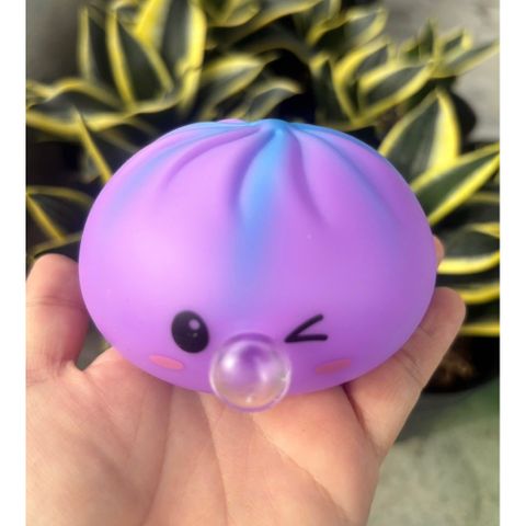 Đồ chơi nhựa Bánh bao squishy thổi bóng cực cool hót, cực vui nhộn