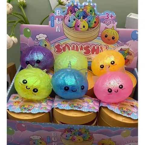 Squishy Bánh Bao (Có Tai) Kim Tuyến hot 2026 - Không Có Đèn