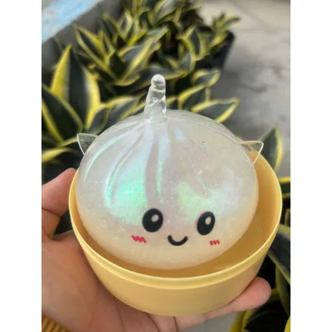Squishy Bánh Bao (Có Tai) Kim Tuyến hot 2026 - Không Có Đèn