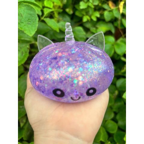 Squishy Bánh Bao kim tuyến (Có Tai) - Dẻo-10cm