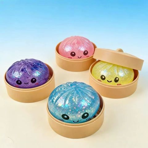 Squishy bóp mềm - Bánh bao kim tuyến - Có Đèn