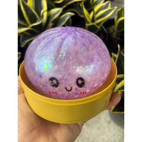 Squishy bóp mềm - Bánh bao kim tuyến - Có Đèn