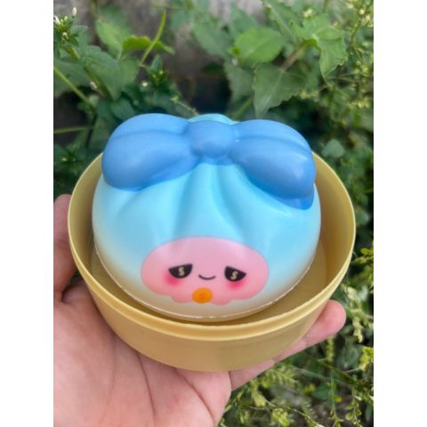 Squishy bánh bao có nơ, size lớn 11cm