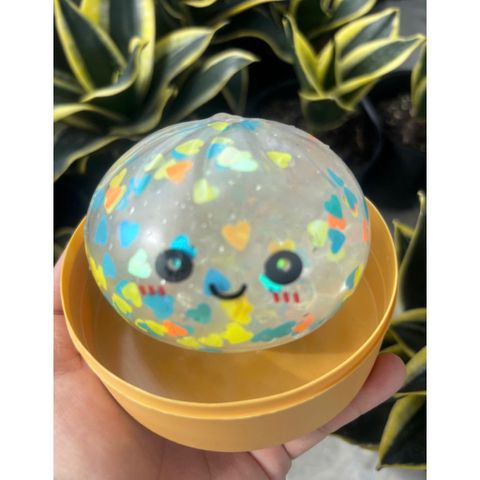 Đồ chơi squishy bóp mềm Bánh bao trân châu trong suốt - Không Đèn
