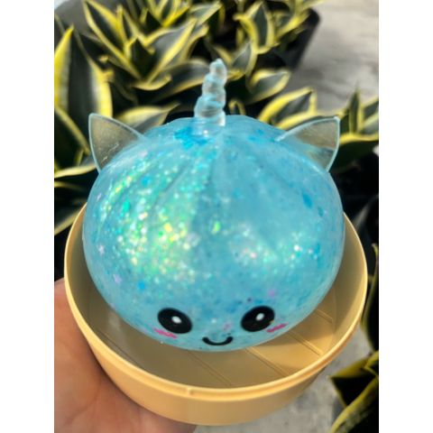 Đồ chơi nhựa - Squishy hình Bánh bao kim tuyến Có Tai