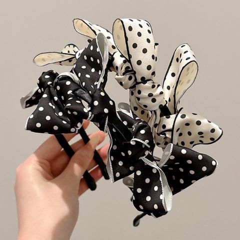 Cài tóc nữ hoạ tiết nơ chấm bi siêu thanh lịch, dịu dàng, trang nhã