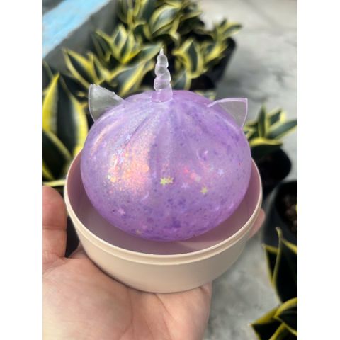 Đồ chơi nhựa - Squishy hình Bánh bao kim tuyến Có Tai
