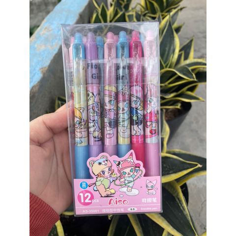 Bút bi mực (Xanh) xoá được hộp 6-12 cây