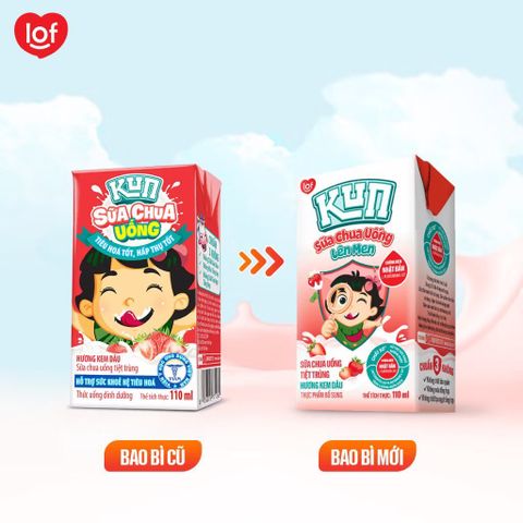 Sữa chua uống Kun vị Kem Dâu thùng 48 hộp x 110ml 783082