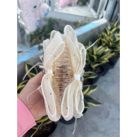 Kẹp tóc hình nơ vải voal kiểu tiểu thư dịu dàng trang nhã thanh lịch