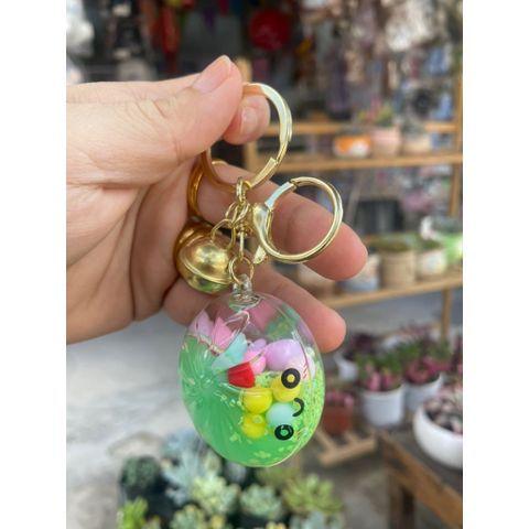 Móc khoá nước hình bánh bao trân châu đầy màu sắc cực cool