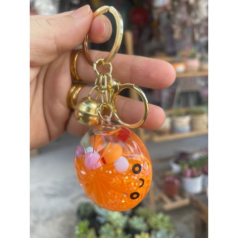 Móc khoá nước hình bánh bao trân châu đầy màu sắc cực cool