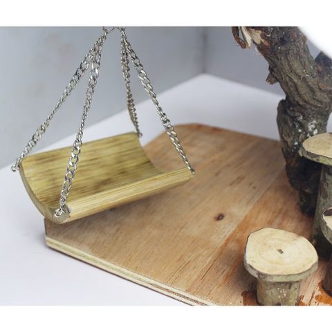 Nhà gỗ tổ chim có tầng trang trí hoặc nhà thú cưng