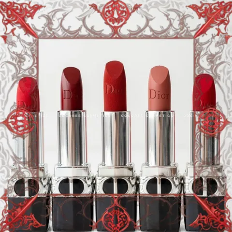 (Hàng Chuẩn) Bộ (5 Son) Son Dior Rouge Refillable Sừng Sực Màu Sắc Thời Thượng & Chăm Sóc Môi Cao Cấp Chính Hãng Nhập Khẩu