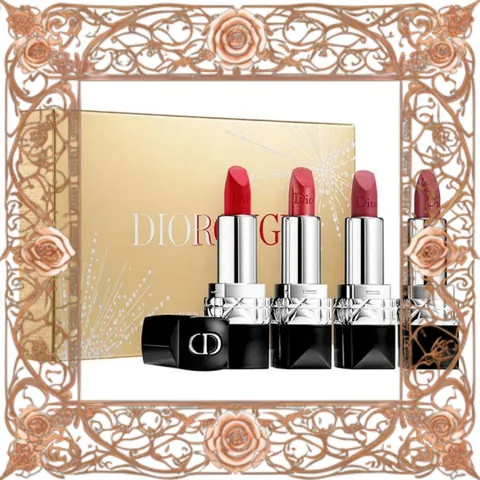 (Hàng Chất) Set 4 Son Dior Mini Rouge Lipstick Bộ Son Đỏ Tươi, Hồng Đất, Đỏ Cam, Nude Sáng Chính Hãng Cho Môi Mượt Mà, Quyến Rũ Uy Tín