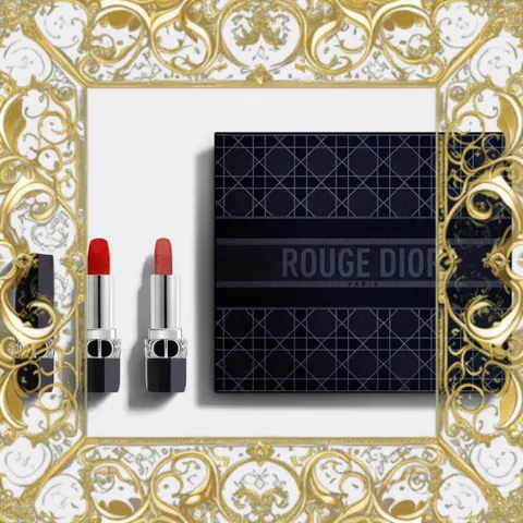 (Đẳng Cấp) Set Son Dior Rouge Dior Duo Collection Màu 999 & 840 Son Môi Cao Cấp Chính Hãng, Đỏ Quyến Rũ và Hồng Thanh Lịch Hàng Chuẩn