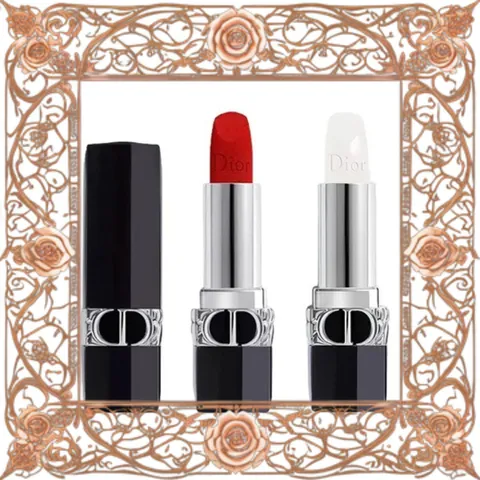 (Cao Cấp) Set 2 Son Dior Rouge Dior Duo Collection Son Màu 999 Velvet & Son Dưỡng Satin 000 Lip Balm 3.5g Chính Hãng Sang Trọng Mẫu Mới