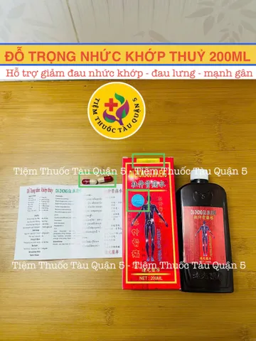 Đỗ Trọng Nhức Khớp Thuỷ Chai 200Ml Hỗ Trợ Xương Khớp