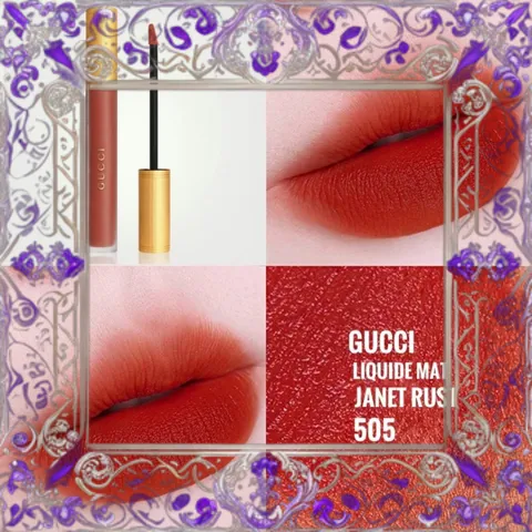 (Loại Tốt) Son Kem Gucci Rouge Liquid Matte 505 Janet Rust 6.5ml Đỏ Đất Quyến Rũ, Son Chính Hãng Dưỡng Ẩm, Bền Màu Suốt Ngày Đầy Đủ