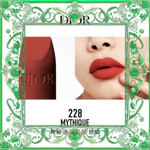 (Hàng Chất) Son Dior Rouge Velvet Finish 228 Mythique Son Môi Đỏ Cam Gạch Chính Hãng, Chất Mịn, Độ Bám Màu Tốt, Phù Hợp Mọi Tông Da Hàng Chuẩn