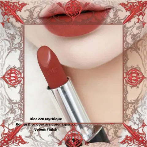 (Hàng Chất) Son Dior Rouge Velvet Finish 228 Mythique Son Môi Đỏ Cam Gạch Chính Hãng, Chất Mịn, Độ Bám Màu Tốt, Phù Hợp Mọi Tông Da Hàng Chuẩn
