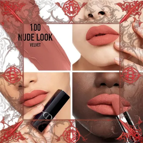 (Cao Cấp) Son Dior Rouge Velvet Finish 100 Nude Look Son Môi Chính Hãng Limited Edition Màu Hồng Nude Đất Sang Trọng, Bền Màu, Phong Cách Tự Nhiên Mẫu Mới