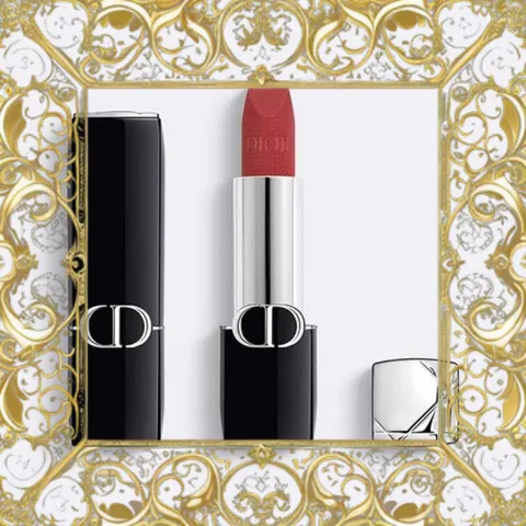(Bản Mới) Set 2 Son Dior Rouge Dior Velvet Finish 720 Icone Đỏ Hồng Đất & Addict Lip Glow Balm 001 Pink Hồng Nhạt Chính Hãng Bộ Dưỡng Môi Sang Trọng Mẫu Mới