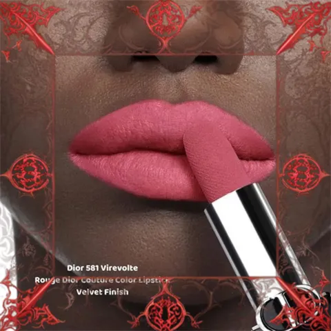 (Hàng Chất) Son Lì Dior Velvet Finish 581 Virevolte Hồng Đào 3.5g Mỹ Phẩm Chính Hãng, Độ Bám Màu Cao, Dưỡng Môi Mềm Mại Đầy Đủ
