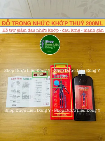 Đỗ Trọng Nhức Khớp Thuỷ Đỏ Chai 200ml - Hỗ Trợ Xương Khớp - Chính Hãng
