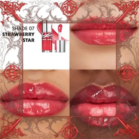 (Cao Cấp) Son Bóng YSL LoveShine Plumping Oil Gloss 07 Đỏ Hồng Strawberry Star Chính Hãng, Dưỡng Ẩm, Bóng Mượt, Trang Điểm Quyến Rũ Nội Địa
