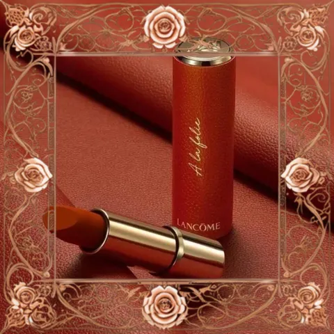 (Cao Cấp) Son Lancôme Limited 196 A La Folie Son Môi Đỏ Gạch Quyến Rũ, Dưỡng Ẩm Tự Nhiên, Phù Hợp Mọi Dịp Hàng Chuẩn